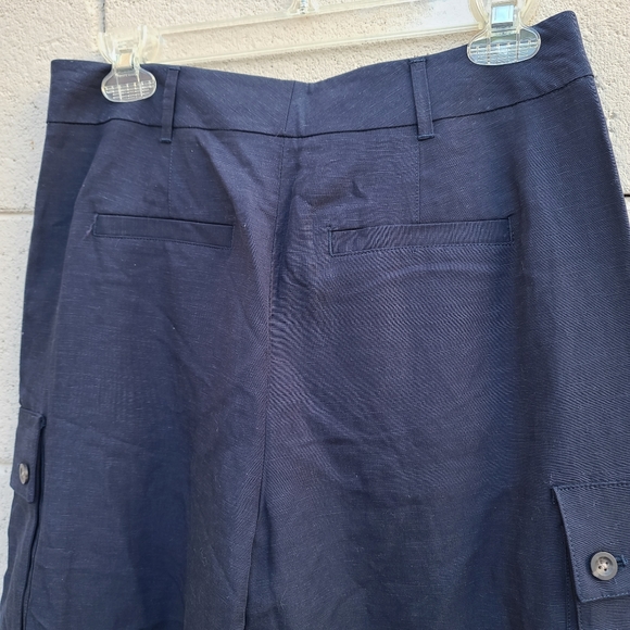 Boden | Ailesbury Linen Blend Cargo Shorts in Navy Size 6 - Picture 6 of 13